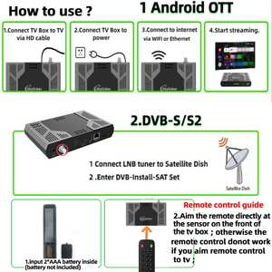 Skylinker Z8 4K Android DVB-S2 Hibrit TV Kutusu 5G Wifi <span class=keywords><strong>2</strong></span>+16GB OTT+DVB-S/S2 FTA Dekoder Dijital Uydu Alıcısı Set Üstü Kutusu - Product Image 6