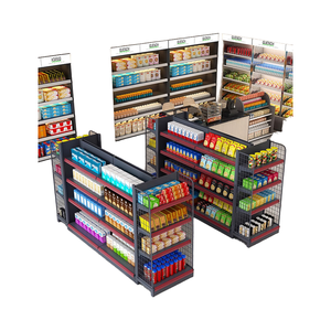 高容量スーパーマーケット棚軽量金属ディスプレイスタンド効率的な店舗保管と整理 - Product Image 3