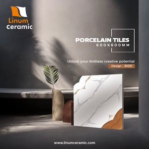 Carreaux de sol tendance entièrement émaillés 600x600mm Carreau de dalle émaillée polie en porcelaine Grand sol en porcelaine de marbre - Product Image 2