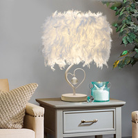 Lampe de bureau décorative romantique à plumes Offre Spéciale, Table d'étude, hôtel, salon, chambre à coucher, chevet, lampe de lecture LED