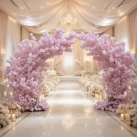 Künstlicher Kirschblütenbaum aus Fiberglas und Seide, 2,5m Blumenbogen für Neujahr, Hochzeit, Hotel, Veranstaltungshalle, Ausstellungsdekoration, Außenbereich