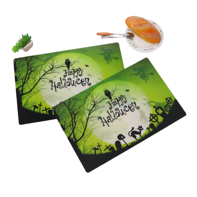 SEDEX 4P Certificated Factory Custom Print Food Safe PP Plastic Lens Sheet 3D Lenticular Halloween Design Promotional Tableware