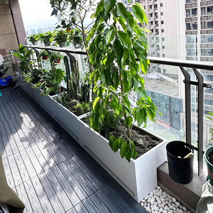 Jardinière rectangulaire minimaliste de luxe léger, étanche, avec <span class=keywords><strong>bac</strong></span> de récupération d'eau pour balcon, centre commercial, terrasse - Vente en gros - Product Image 4