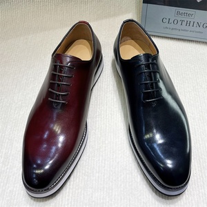 Zapatos Casuales de Diseño Nuevo al por Mayor de Fábrica para Hombre, Zapatos de Vestir con Cordones Oxford de Cuero Genuino para Fiestas, Zapatos para Hombre - Product Image 1