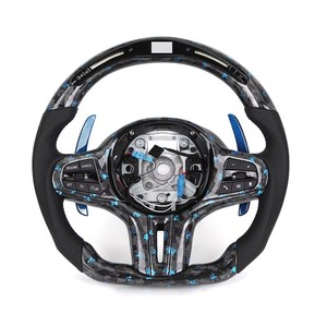 Volante OEM de Fibra de Carbono Forjada, Semiperforado, con Calefacción y Revestimiento de Cuero para BMW G20 G21 G30 G87 M3 <span class=keywords><strong>G8</strong></span> M4 G42 G82 M5 F90 G05 G06 - Product Image 1