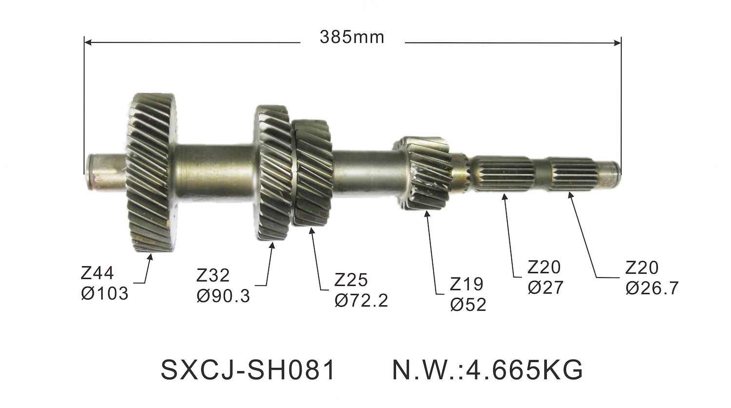 OEM 8972161641 Auto Parts - Transmission Gear Shaft for ISUZU D-MAX