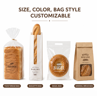 Sacs à pain transparents avec fenêtre, qualité alimentaire, thermoscellables, recyclables, à soufflet de fond, personnalisables avec nom de marque, en papier kraft, pour aliments pour animaux de compagnie et sushis