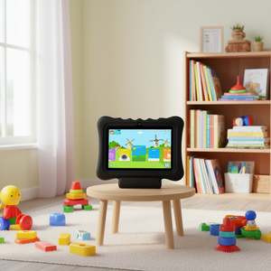 Étui pour tablette Kidzfun 7 pouces en silicone antichoc avec support pour la protection des tablettes pour enfants Noir - Product Image 2