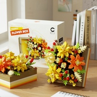 Ensemble de blocs de construction Hot Flower 536 pièces en plastique ABS, assemblage DIY avec couvercle anti-poussière, décoration d'intérieur, cadeau pour les enfants de 7 ans et plus