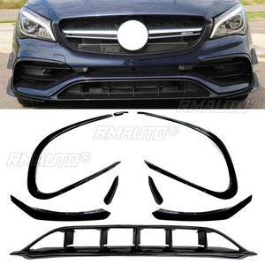 Front Bumper Lip Spoiler Diffuser <b>Splitters</b> Body Kit Aprons Cover Guard Trim for Mercedes Benz CLA-Class C117 CLA200 2016-2019 - Product Image 1