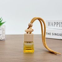 Flacons diffuseurs de parfum pour voiture, 8 ml, carrés, colorés, marques de parfum pour voiture, petits flacons vides suspendus, diffuseur de parfum pour voiture en verre