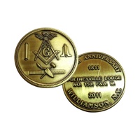 Koin Masonik Logam Kustom/Koin Dua Sisi/Koin Perak untuk Suvenir Freemason