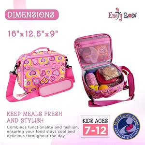 Sac isotherme écologique bento pour enfants boîte à lunch double couche <span class=keywords><strong>licorne</strong></span> design thermique sac à lunch pour écolières - Product Image 6