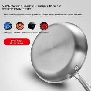 Padella in Acciaio Inox con Rivestimento Ibrido a Nido d'Ape Antiaderente, Manico Ergonomico Rivettato per Cucina - Product Image 5