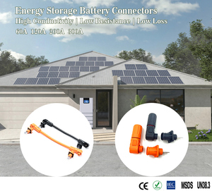 ขั้วต่อแบตเตอรี่เก็บพลังงาน 60A 120A 200A 300A 1500V ปลั๊กและเต้ารับกันน้ำ IP67 แรงดันสูง สำหรับ BMS พลังงานแสงอาทิตย์ - Product Image 1