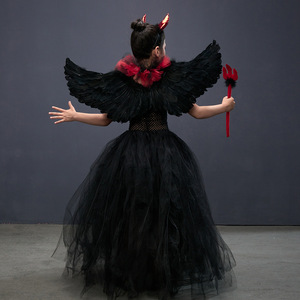 Costume de déguisement de <span class=keywords><strong>petit</strong></span> diable pour Halloween, ensemble de robes de princesse <span class=keywords><strong>vampire</strong></span>, costume de sorcière pour spectacle DP164 - Product Image 6
