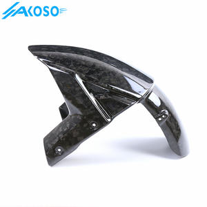 AKOSO 3K 건조 탄소 섬유 오토바이 액세서리 가와사키 ZX10R ZX-10R 2016-2020 에 대 한 앞 바퀴 펜더 허거 머드가드 - Product Image 2