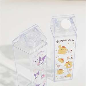 Gobelets en plastique personnalisés de 750 ml et 1000 ml, gobelets à lait de voyage, forme de boîte de lait, bouteille avec bouchon à vis - Product Image 6