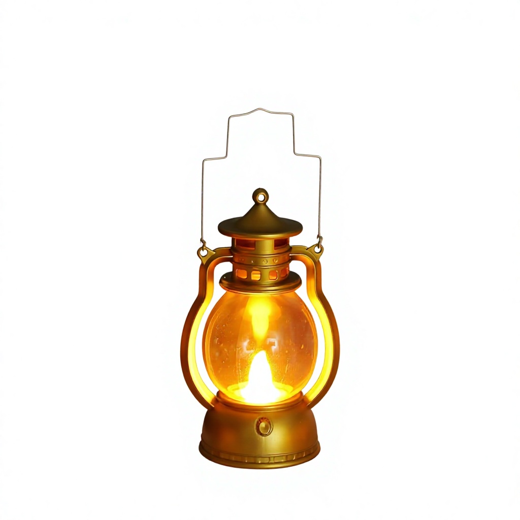 Lampe poney dorée [style mèche]