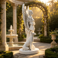 Grande statue de la déesse grecque Hécate, statue en marbre blanc sculptée à la main pour la décoration de villa