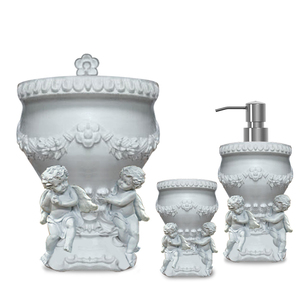 Amazon hot selling plastic 5 piece toilet resin bathroom accessories Set for home