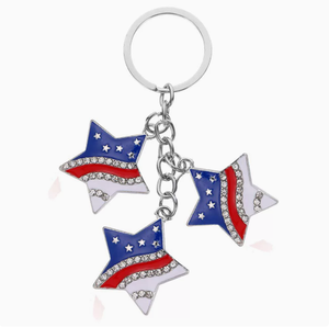 Porte-clés drapeau américain, thème patriotique USA, souvenir du 4 <span class=keywords><strong>juillet</strong></span>, accessoire pour voiture, sac, portefeuille, cadeau - Product Image 4