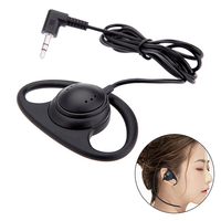 3.5MM écouter seulement écouteur casque écouteur pour système de Guide touristique Radio D forme doux crochet d'oreille écouteur simple côté Anti bruit