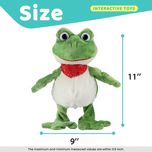 Rana elettrica della <span class=keywords><strong>peluche</strong></span> sveglia farcita giocattolo elettrico della rana di conversazione della <span class=keywords><strong>peluche</strong></span> sveglia di camminata e di Dancing verde - Product Image 6