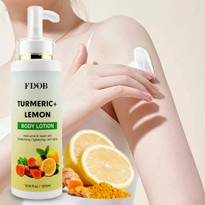 Ensemble de soins pour la peau du visage au curcuma et au citron, végétalien et biologique, sérum éclaircissant naturel, crème contre l'acné, lotion corporelle, huile nettoyante, pour un teint éclatant - Product Image 3