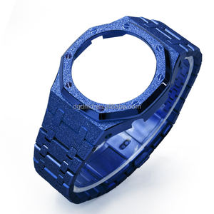 Kit de modification GA2100 avec bracelet en acier inoxydable et boîtier givré, procédé de sablage en acier mat pour la modification de la montre <span class=keywords><strong>GMA</strong></span>-<span class=keywords><strong>S2100</strong></span> - Product Image 1