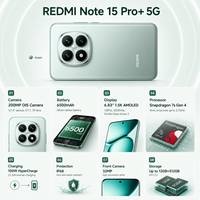 REDMI Note 15 Pro+ Version débloquée Nouveau Smartphone 5G Original Huit cœurs 6500mAh Android Version mondiale