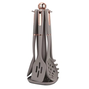 High Quality <b>Silicone</b> Cooking Utensils Cookware Kitchen Utensils Set Cooking <b>Tool</b> Sets with Holder - Product Image 1