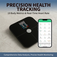 Balance connectée IoT avancée pour salle de bain avec écran couleur et grand affichage, capacité de 180 kg pour les programmes de perte de poids
