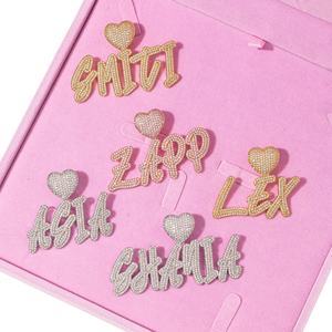 สร้อยคอจี้รูปหัวใจสำหรับผู้หญิงสร้อยคอสำหรับผู้หญิงจี้ตัวอักษรสั่งทำเครื่องประดับ5A CZ - Product Image 6