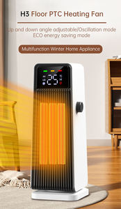 Radiateur soufflant PTC avec thermostat réglable, protection contre l'overheat et la basculation, télécommande, chauffage rapide, construction métallique, 800-899 pieds² - Product Image 2