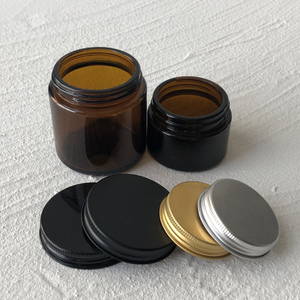 Envases de Vidrio Ámbar Recargables para Cremas Faciales, Tarro con Tapa de Rosca para Lociones Corporales, con Tapa de Plástico Negra para Velas y Exfoliantes - Product Image 5