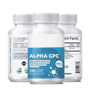 Suplemen VitaHall Alpha GPC <span class=keywords><strong>Choline</strong></span> 600mg 120 Kapsul Nabati Formula Memori Tingkat Lanjut Nootropik Pendukung Otak Dewasa Kualitas Makanan - Product Image 1