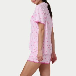 Conjunto de Pijama Corto para <span class=keywords><strong>Mujer</strong></span> Beefey, Personalizado con Estampado Frontal, <span class=keywords><strong>C</strong></span>ómodo, Súper Suave, Transpirable, Informal - Product Image 4