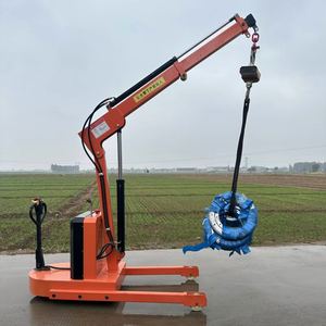 رافعة دوارة صغيرة شبه كهربائية هيدروليكية بذراع متحرك بسعة تحميل 1 طن - Product Image 3