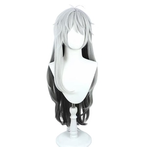Arknights Anime Cosplay peluca gris claro largo ondulado peluca sintética 100cm fibra resistente al calor sin encaje para mujeres Cosplay peluca - Product Image 2