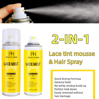 Spray fixant pour perruque en dentelle à séchage rapide 230 ml, marque privée, finition naturelle, spray de fixation pour perruque en dentelle frontale