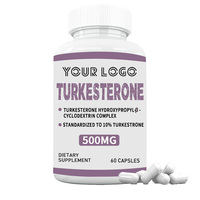 Meilleur prix OEM Turkesterone Complément alimentaire en comprimés 500MG 60 capsules Soutien à la croissance musculaire Capsules de complexe de turkesterone