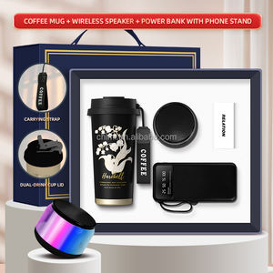 新到货<span class=keywords><strong>3</strong></span>合1促销商务杯 + 扬声器 + 电源银行礼品套装定制标志豪华套装员工广告圣诞节 - Product Image 3