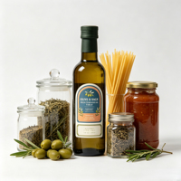 Étiquettes personnalisées imperméables mates en rouleau, autocollantes pour bouteille d'huile d'olive, pot alimentaire gastronomique, étiquette d'emballage imprimée sur mesure