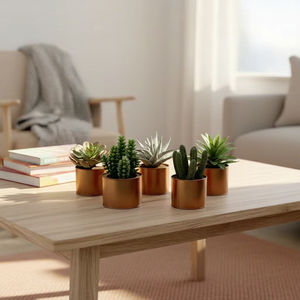 卸売人工鉢植え植物、家庭やデスクの装飾用、UV耐性PVC/PE葉、最低注文数96個、低メンテナンス鉢 - Product Image 1