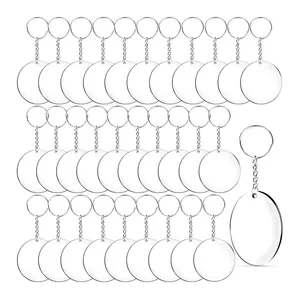 Fabrik gemacht Ihr eigenes Design Nettes Design Mini Acryl Schlüssel bund Maker Benutzer definiertes Drucken Logo Klarer leerer Acryl Schlüssel bund