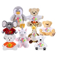 Kawaii grote ogen pluche speelgoed mix konijn panda beer eenhoorn aap hond zacht knuffeldier kindercadeau klauwautomaat pluche