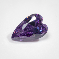 Redleaf prix de gros jaune doré violet blanc champagne couleur zircon cubique 5A allongé coeur coupe synthétique CZ pierre