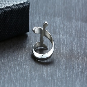 Punk Style High Polished Dagger Shaped <b>Ring</b> Curved Sword Stainless Steel <b>Ring</b> for <b>Men</b> - Product Image 6