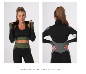 2021 neuer Langarm Yoga Anzug Sport Plus-Size <span class=keywords><strong>XXXL</strong></span> Damen bekleidung mit atmungsaktiver Mode Sport Casual Yoga Hosenanzug - Product Image 2